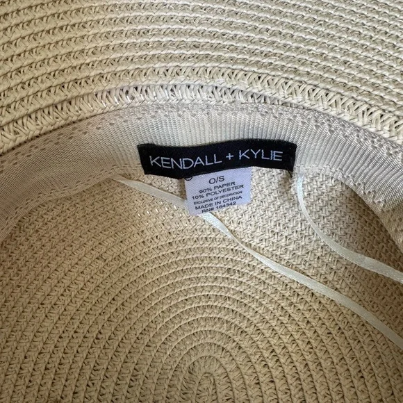 Kendall & Kylie Elegant Cream and Black Women's Sun Hat Mint condition. - Picture 3 of 5